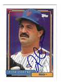Autographed RICK CERONE New York Mets 1992 Topps Card