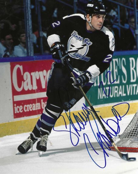 Autographed Shawn Chambers 8x10 Tampa Bay Lightning photo