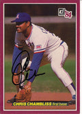 Autographed 1984 Chris Chambliss Donruss Action All Star Card
