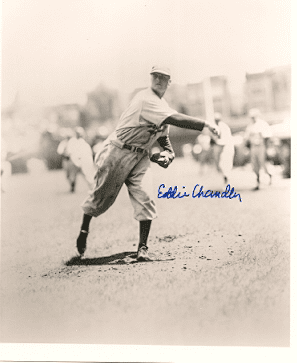 AUTOGRAPHED EDDIE CHANDLER  Brooklyn Dodgers photo
