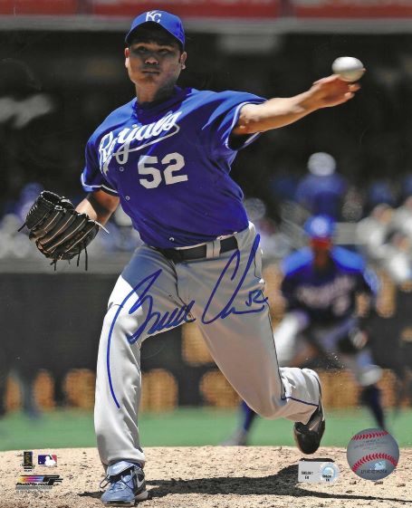 AUTOGRAPHED BRUCE CHEN 8X10 Kansas City Royals Photo MLB Hologram