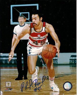 Autographed PHIL CHENIER 8X10 Washington Bullets Photo