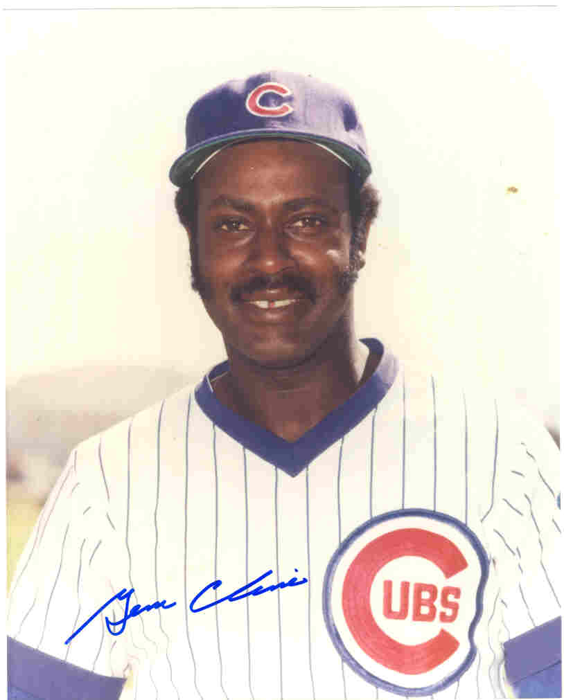 AUTOGRAPHED GENE CLINES 8X10 Chicago Cubs Photo