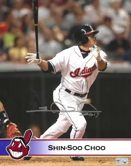 Autographed SHIN-SOO-CHOO 8X10 Cleveland Indians photo