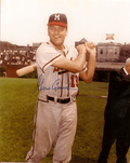 AUTOGRAPHED  photo GINO CIMOLI Milwaukee  Braves