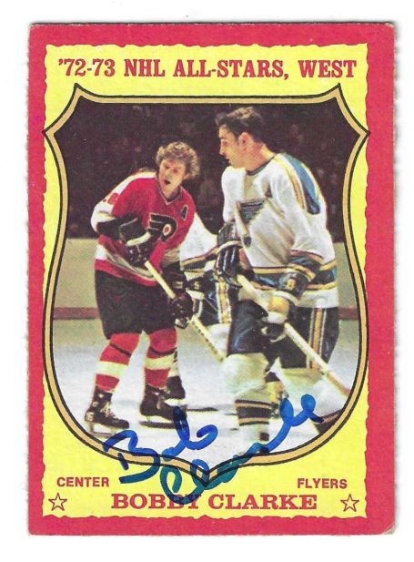 BOBBY CLARKE Philadelphia Flyers Autographed 1973-74 O-Pee-Chee Card