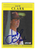 Autographed JACK CLARK San Diego Padres 1991 Fleer Card