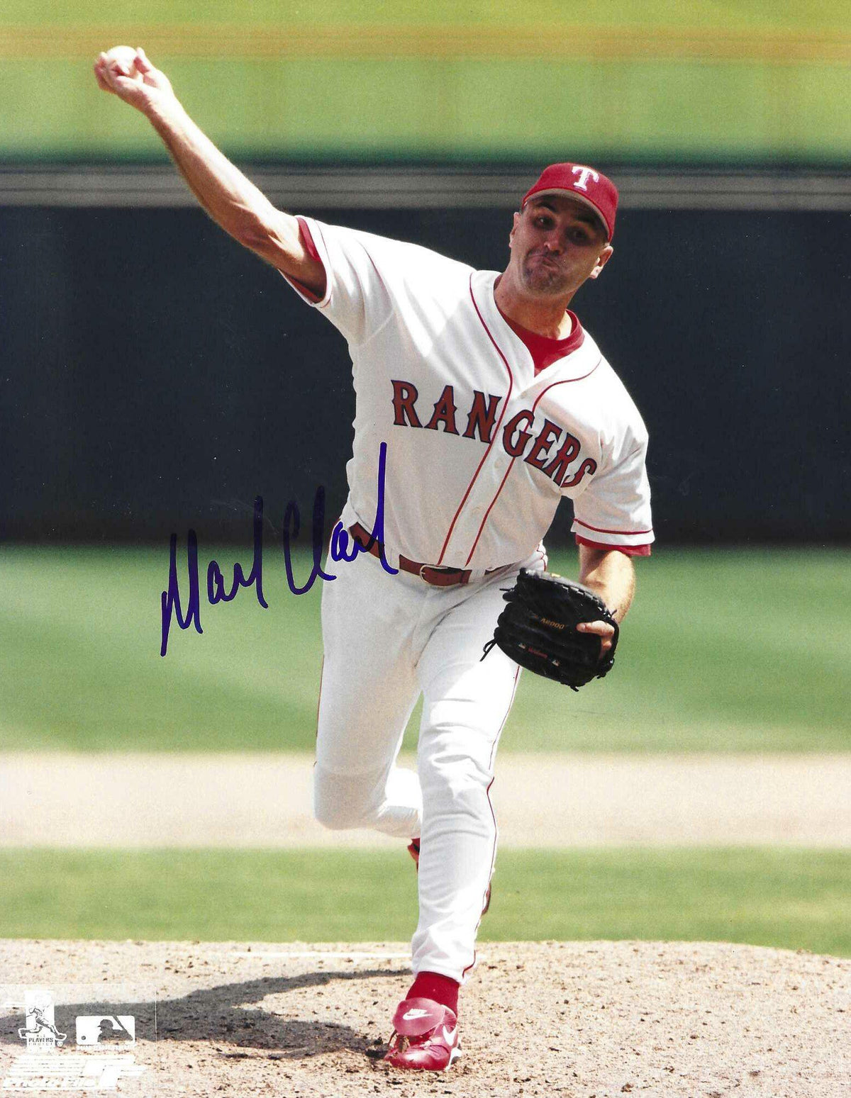 AUTOGRAPHED MARK CLARK 8x10 Texas Rangers Photo