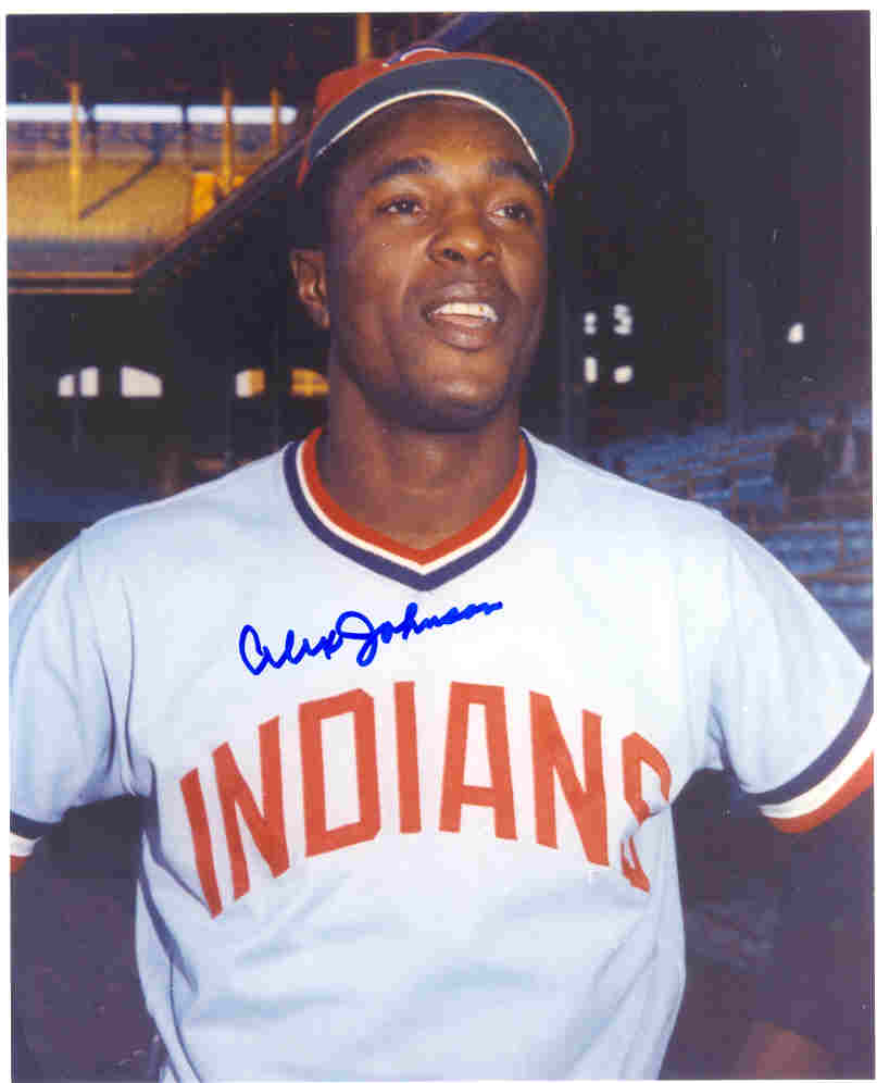 AUTOGRAPHED  ALEX JOHNSON 8x10  Cleveland Indians Photo
