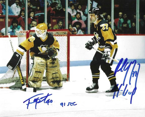 Autographed  FRANK PIETRANGELO and PAUL COFFEY 8X10 Pittsburgh Penguins Photo