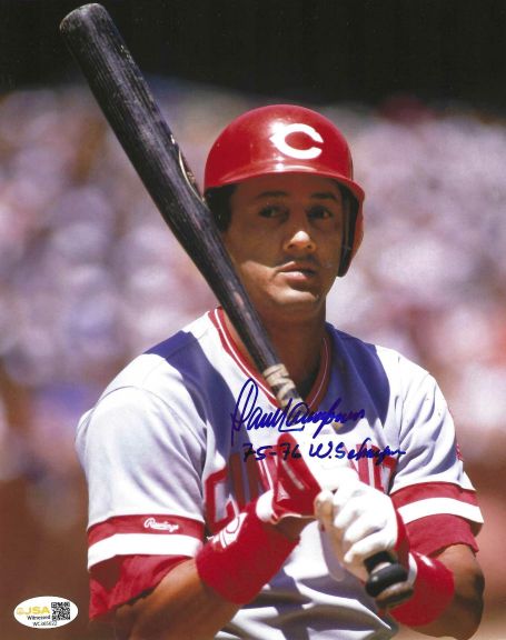AUTOGRAPHED DAVE CONCEPCION "75,76 WSC" 8x10 Cincinnati Reds Photo JSA
