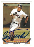 Autographed CORY SNYDER San Francisco Giants 1993 Topps Card