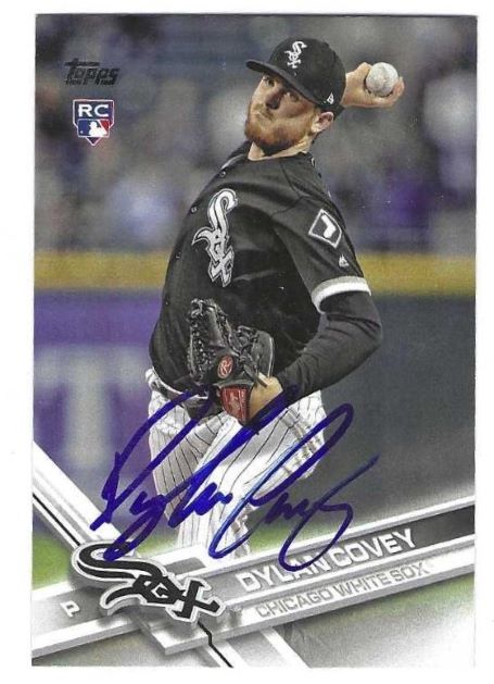 Autographed DYLAN COVEY Chicago White Sox 2017 Topps Card