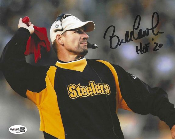 Autographed BILL COWHER "HOF 20" 8X10 Pittsburgh Steelers Photo JSA COA