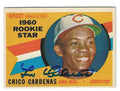 Autographed LEO CARDENAS Cincinnati Reds 1960 Topps Card