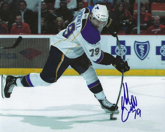Autographed ADAM CRACKNELL 8X10 St. Louis Blues Photo