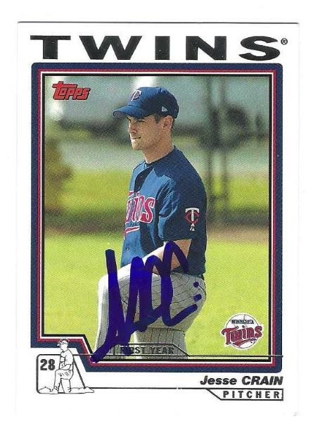 Autographed JESSE CRAIN Minnesota Twins 2004 Topps Card