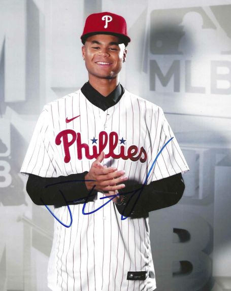 AUTOGRAPHED JUSTIN CRAWFORD 8X10 Philadelphia Phillies Photo