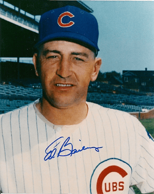AUTOGRAPHED ED BAILEY 8x10 Chicago Cubs photo