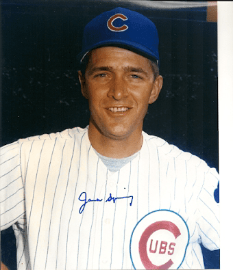 AUTOGRAPHED  JACK SPRING 8X10 Chicago Cubs photo