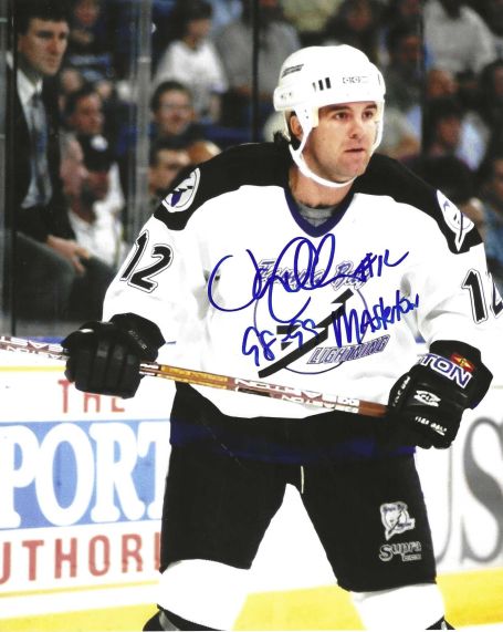 Autographed JOHN CULLEN " 98-99 Masterton" 8X10 Tampa Bay Lightning photo