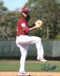 AUTOGRAPHED ZAC CURTIS 8X10 Philadelphia Phillies Photo