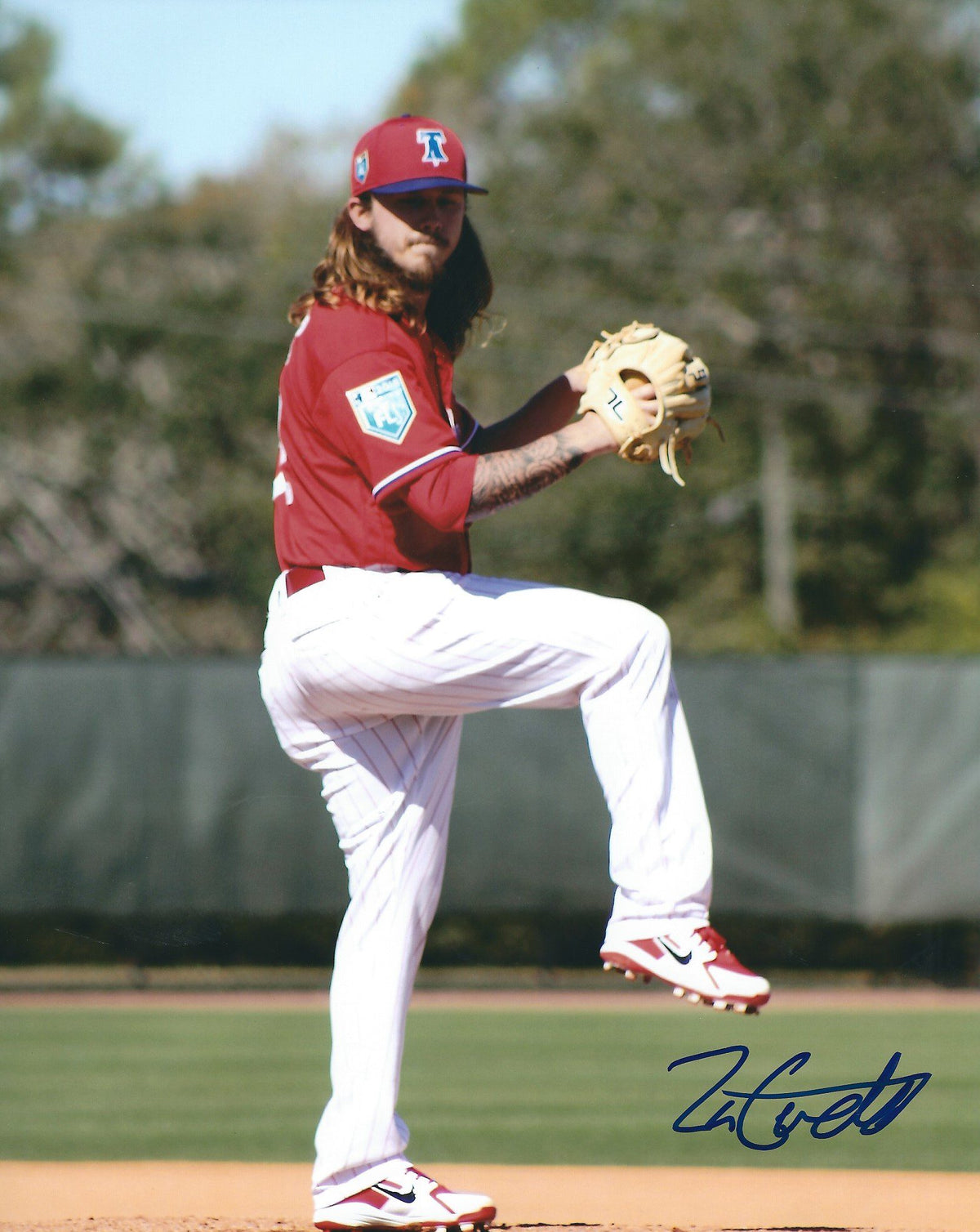 AUTOGRAPHED ZAC CURTIS 8X10 Philadelphia Phillies Photo