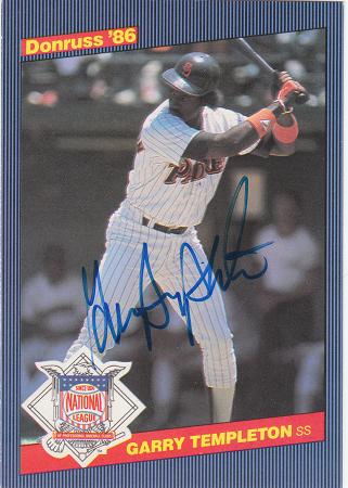 SIGNED 1986 Donruss AA GARRY TEMPLETON Padres