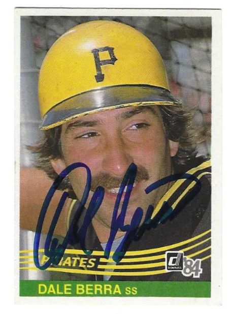 Autographed DALE BERRA Pittsburgh Pirates 1984 Donruss Card