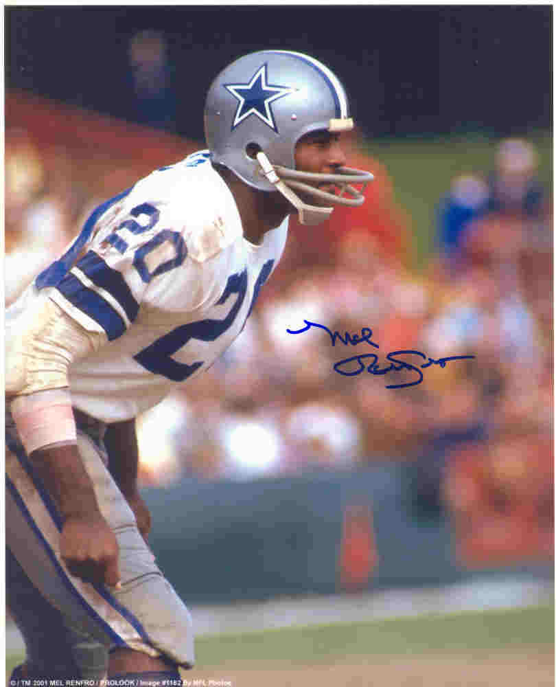 AUTOGRAPHED SIGNED photo MEL RENFRO Dallas Cowboys HOF