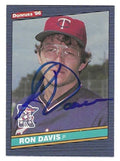 Autographed RON DAVIS Minnesota Twins 1986 Donruss Card