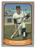 Signed JIM DAVENPORT San Francisco Giants 1989 Pacific Legends Card