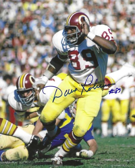 Autographed DAVE ROBINSON 8x10 Washington Redskins Photo