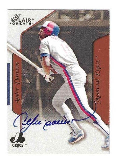 Autographed ANDRE DAWSON Montreal Expos 2003 FLEER FLAIR GREATS CARD