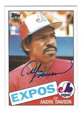 Autographed ANDRE DAWSON Montreal Expos 1985 Topps Card