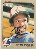 Autographed ANDRE DAWSON Montreal Expos 1983 Fleer Card