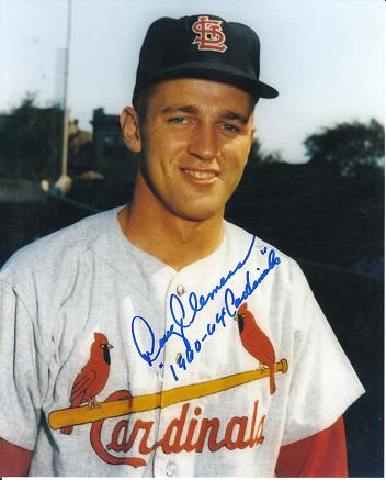 AUTOGRAPHED DOUG CLEMENS 8X10 St. Louis Cardinals Photo