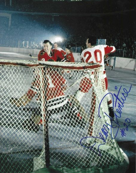 Autographed DEAN PRENTICE 8X10 Detroit Red Wings Photo