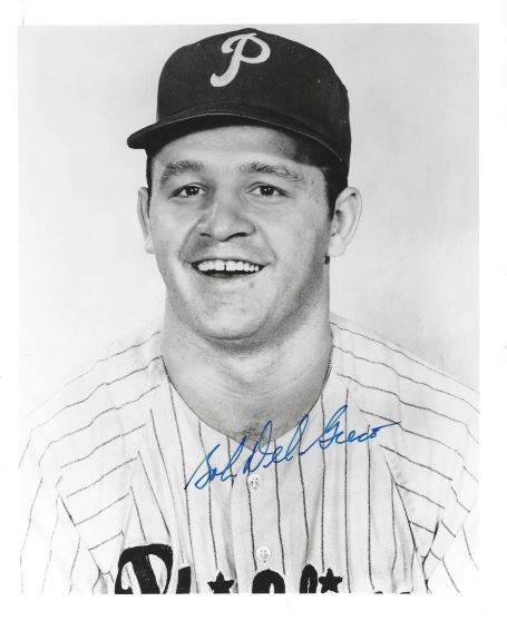 AUTOGRAPHED BOB DEL GRECO 8X10  Philadelphia Phillies Photo