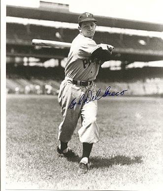 AUTOGRAPHED BOB DEL GRECO 8X10 Pittsburgh Pirates Photo