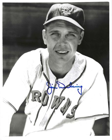AUTOGRAPHED JIM DELSING 8X10 St. Louis Browns Photo