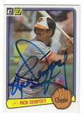 Autographed RICK DEMPSEY Baltimore Orioles 1983 Donruss Card