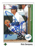 Autographed RICK DEMPSEY Los Angeles Dodgers 1989 Upper Deck Card