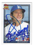 Autographed RICK DEMPSEY Los Angeles Dodgers 1991 Topps Card