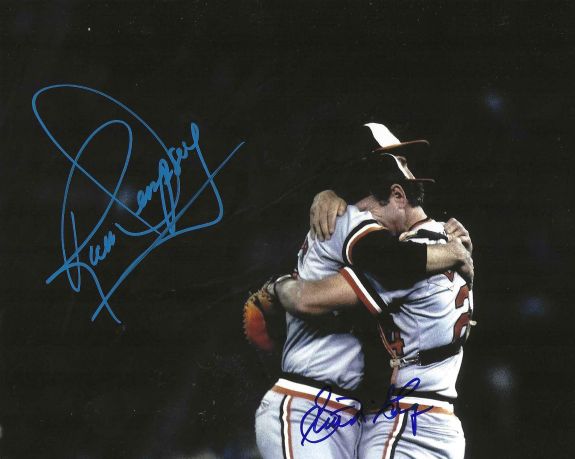 AUTOGRAPHED RICK DEMPSEY and SCOTT MCGREGOR 8x10 Baltimore Orioles Photo