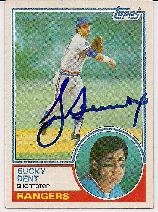 Autographed BUCKY DENT 1983 TOPPS Card
