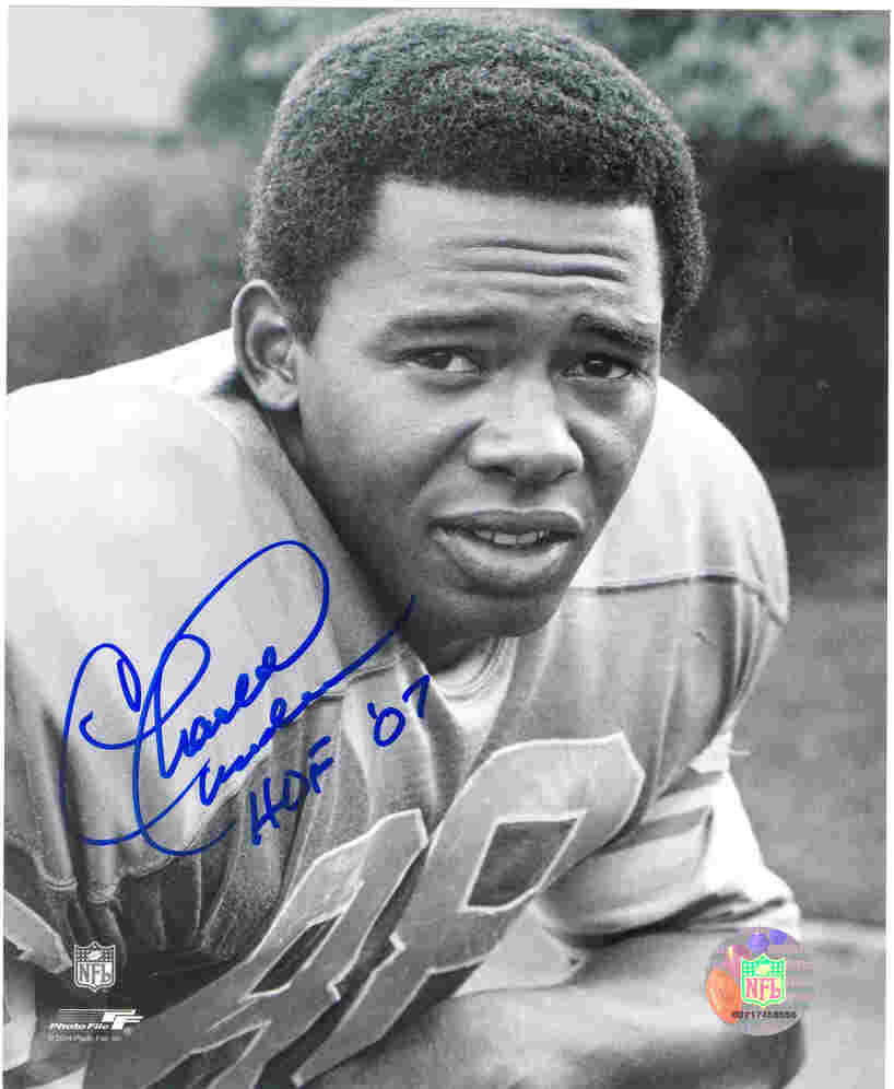 Autographed CHARLIE SANDERS HOF 8x10 Detroit Lions Photo
