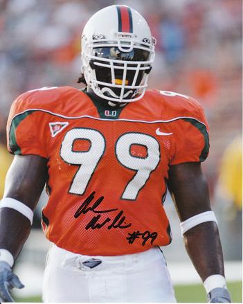 SIGNED photo ANDREW WILLIAMS Miami Hurricanes