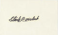 SIGNED 3x5 Index card STANLEY COVELESKI Indians HOF