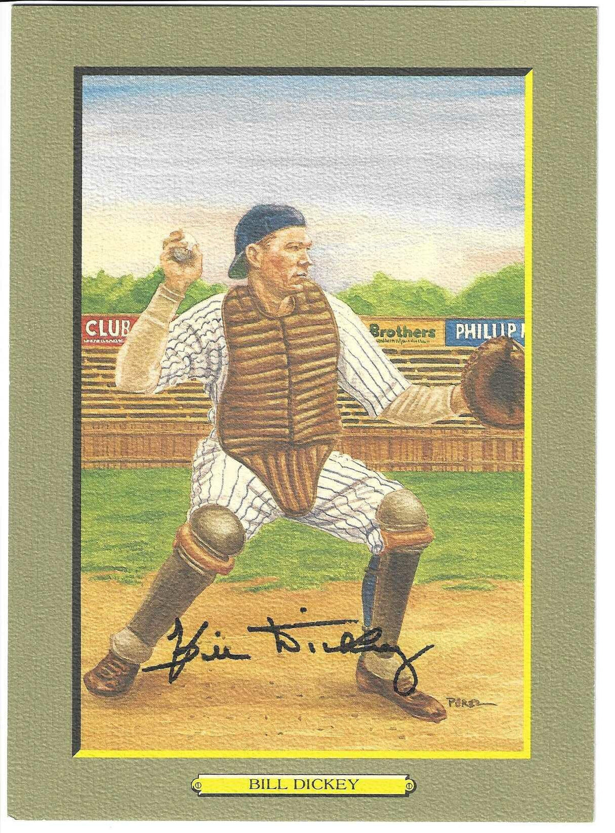 Autographed Bill Dickey Perez-Steele Great Moments Post Card